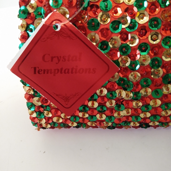 Crystal Temptations Sequin Double Handle HandBag - Picture 5 of 8